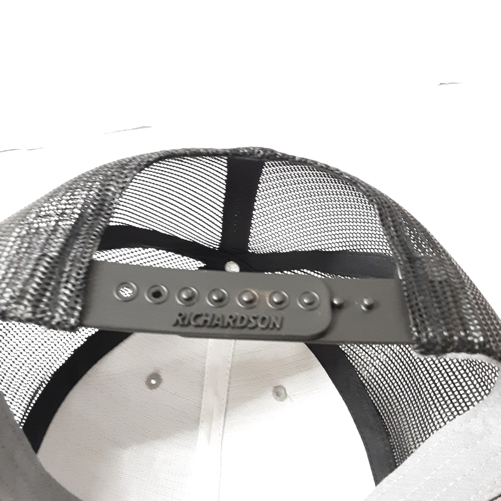 Branded Bills 'the Patriot' Leather Patch Hat Curved Trucker NEW - Picture 7 of 9